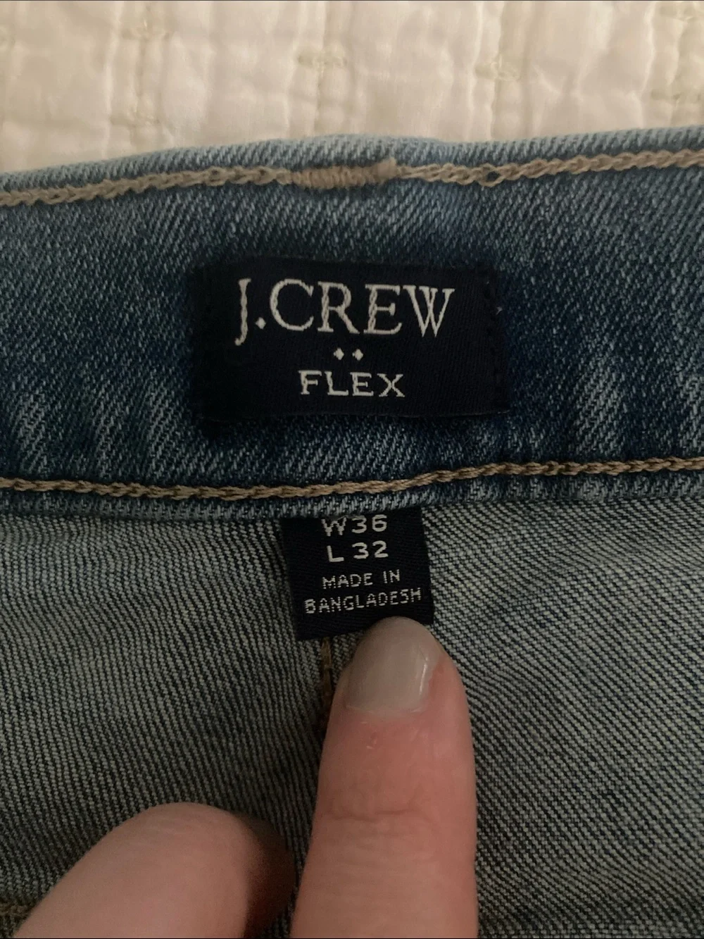J. Crew Athletic Slim Straight Men's Jeans in Washed Blue